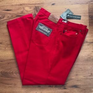 NWT Ralph Lauren red jeans 5 pocket Size 12 Classic fit stretch straight leg
